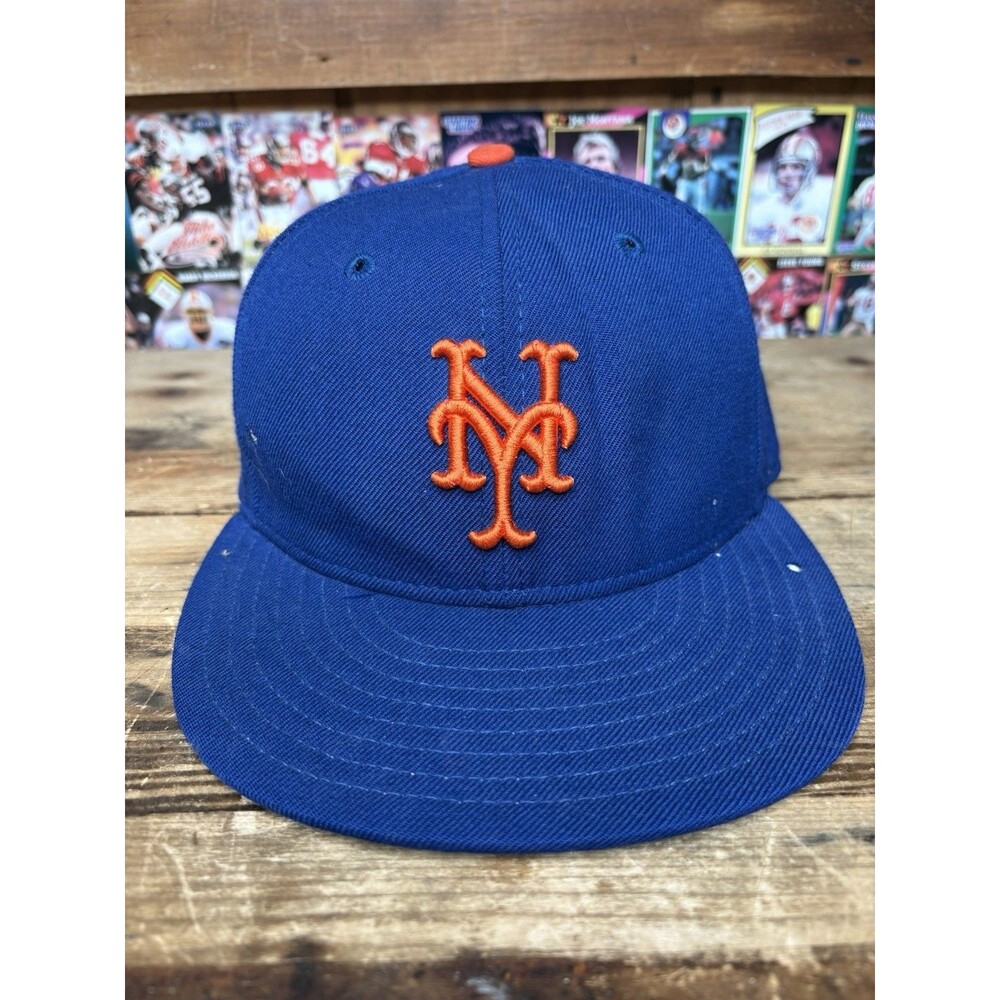 VTG New Era 59fifty MLB New York Mets Baseball Hat Size 6 7/8 Fitted USA Wool